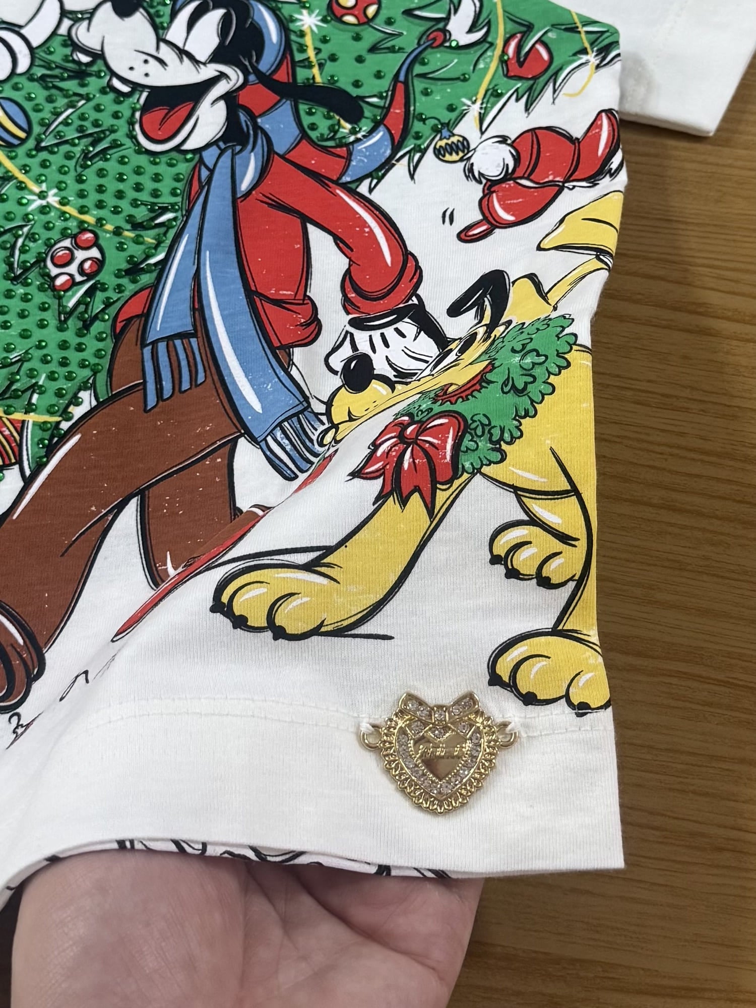 Blusa Infantil Animê Verão Branca Mickey e Amigos Natal Disney