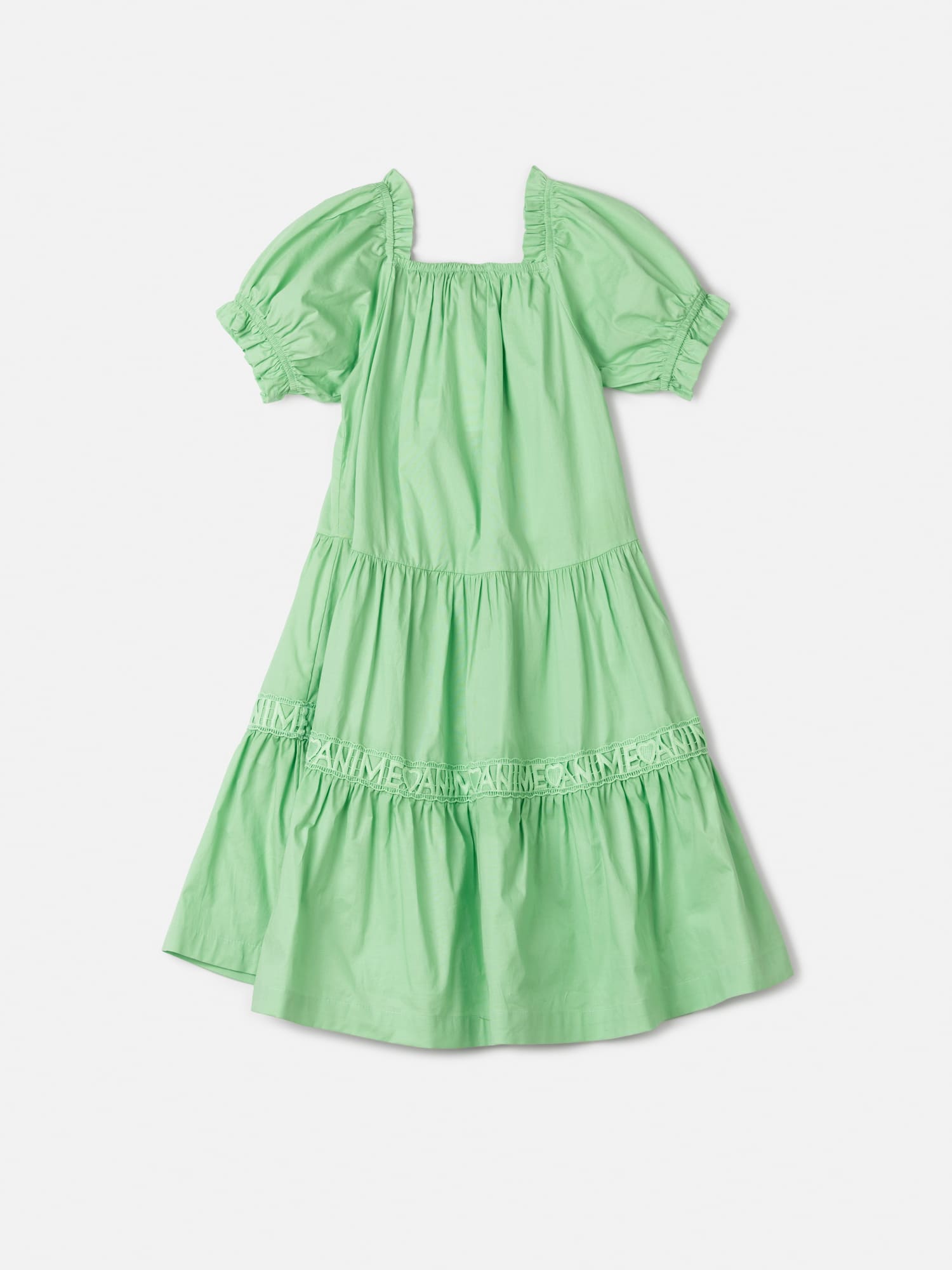 Vestido Infantil Animê Verão Verde