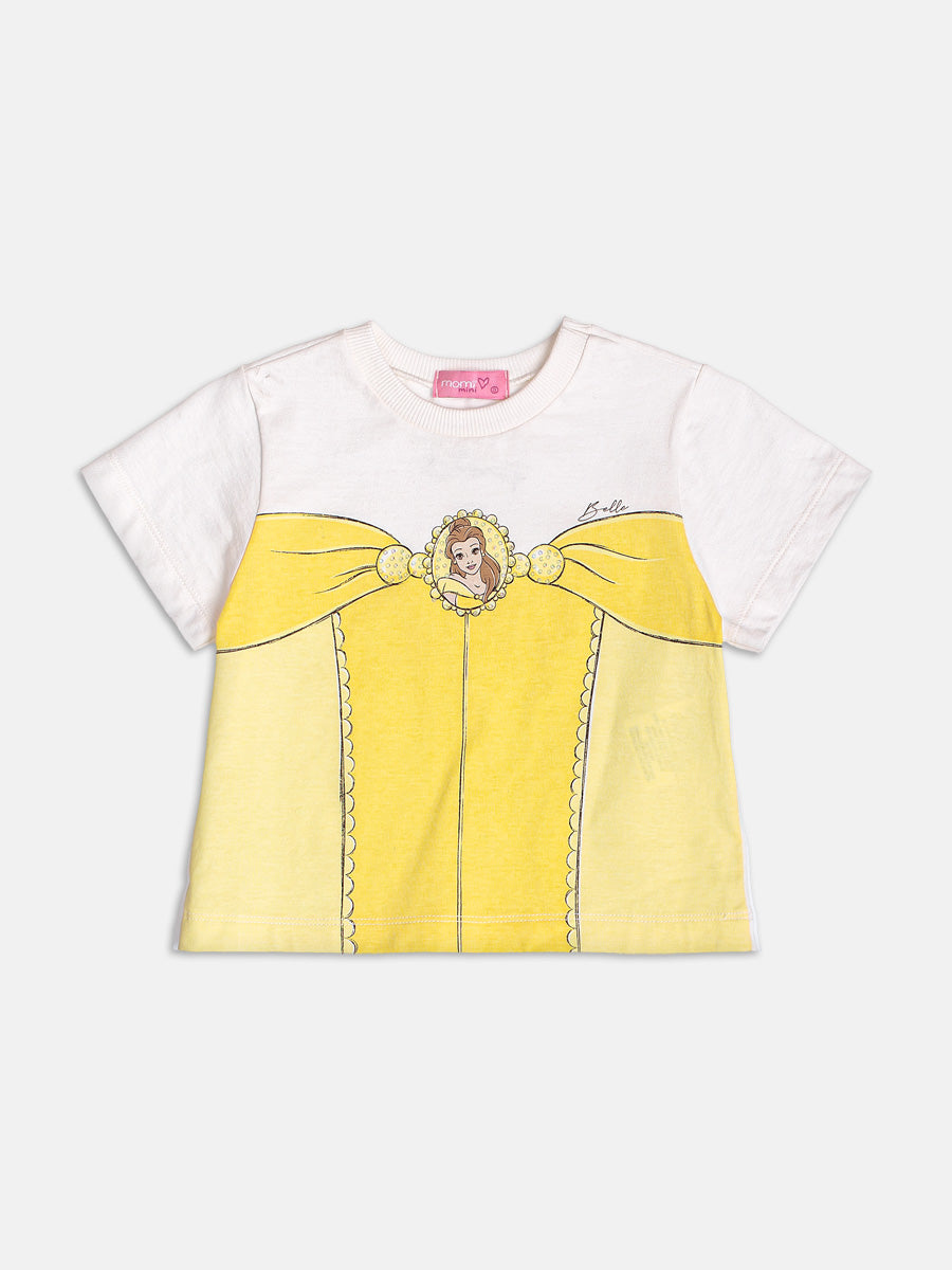 Conjunto Infantil Momi Verão com Saia e Blusa Amarela Bela
