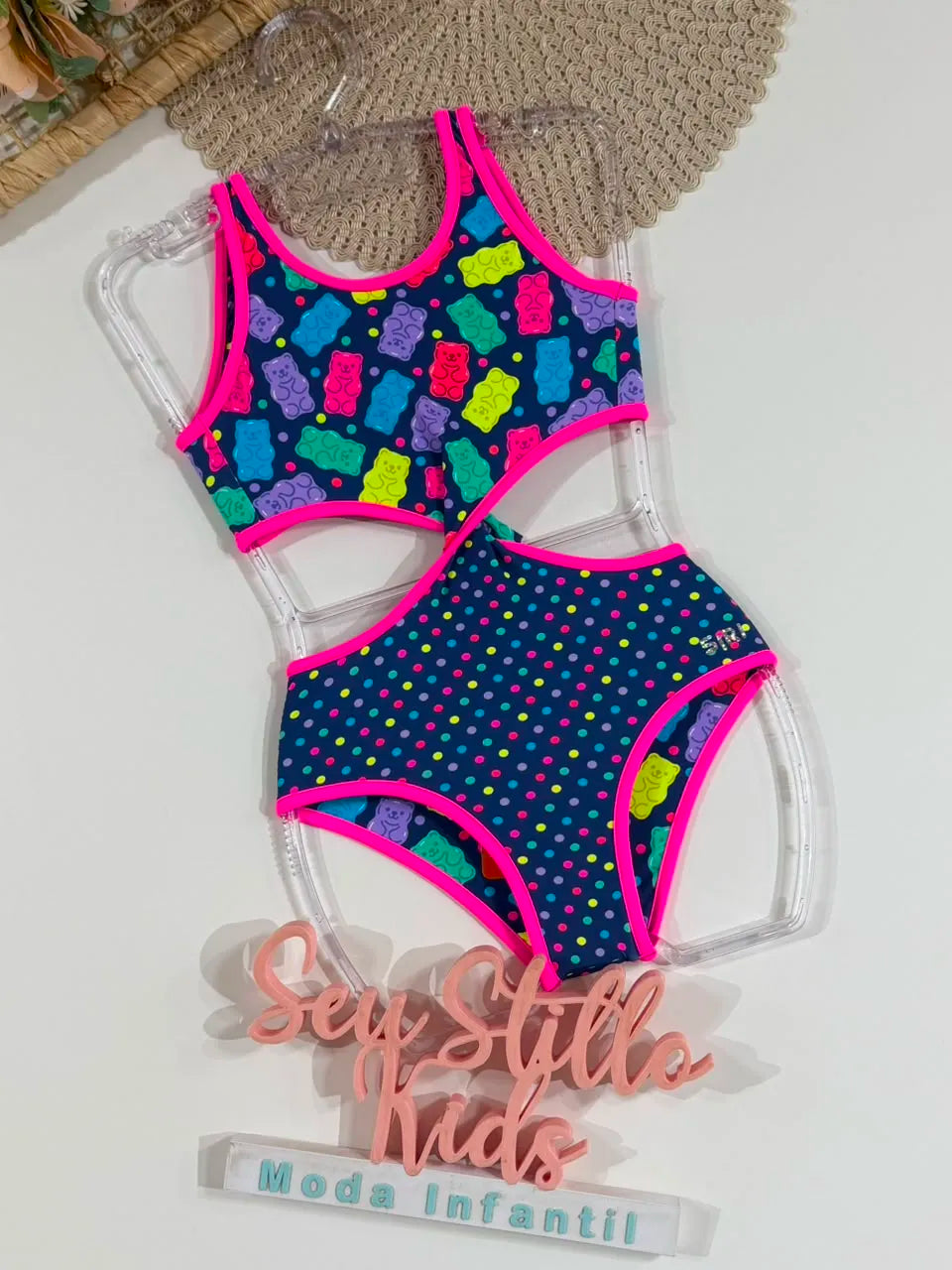Maiô Infantil Siri Kids Dupla Face Azul Marinho Carol Gummy 43099