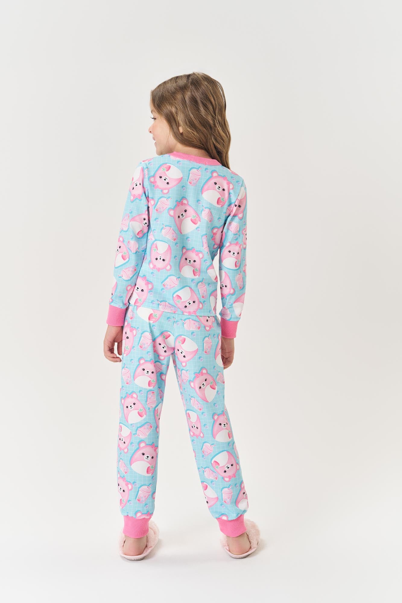 Pijama Infantil Cinti Inverno Calça e Blusa Azul Sweet