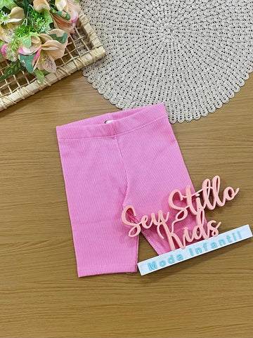 Shorts Ciclista Infantil Menina Kukiê Rosa
