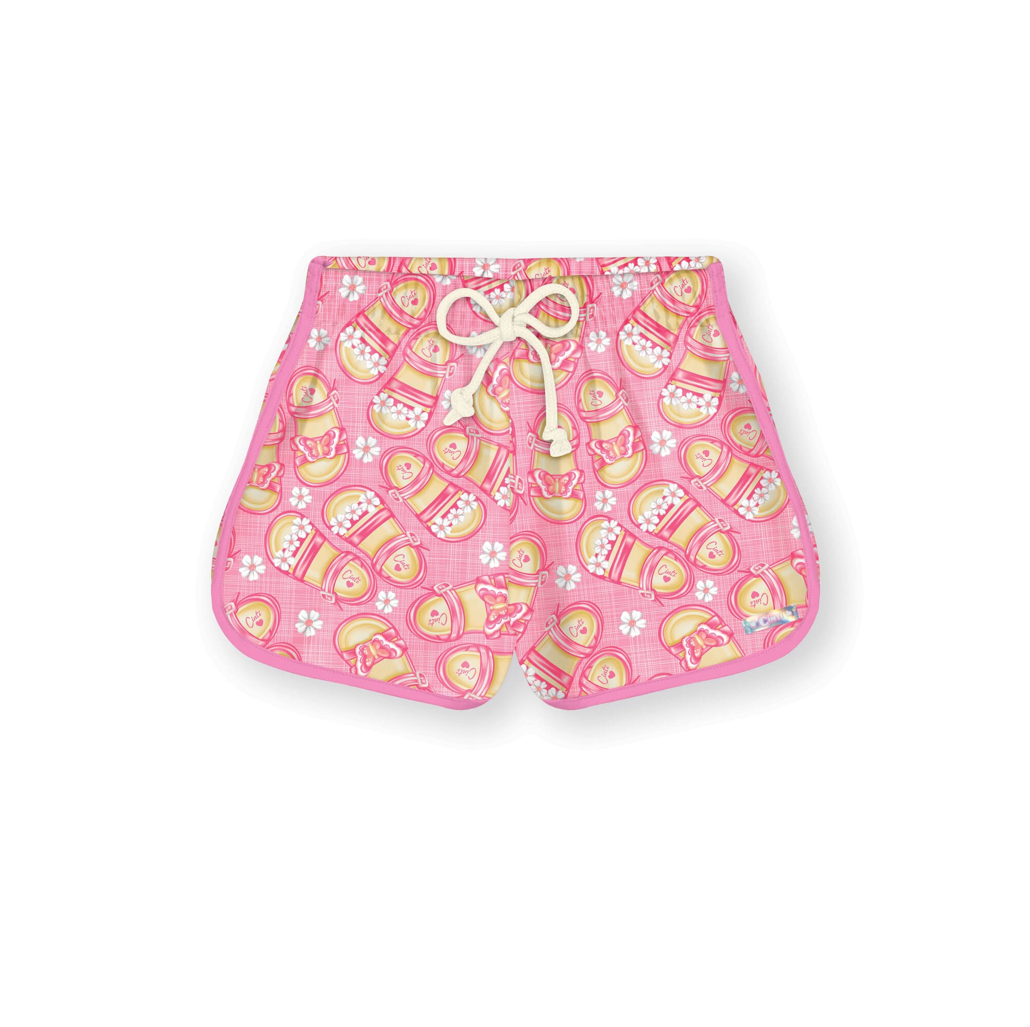 Shorts Infantil Cinti Verão Rosa Florzinha
