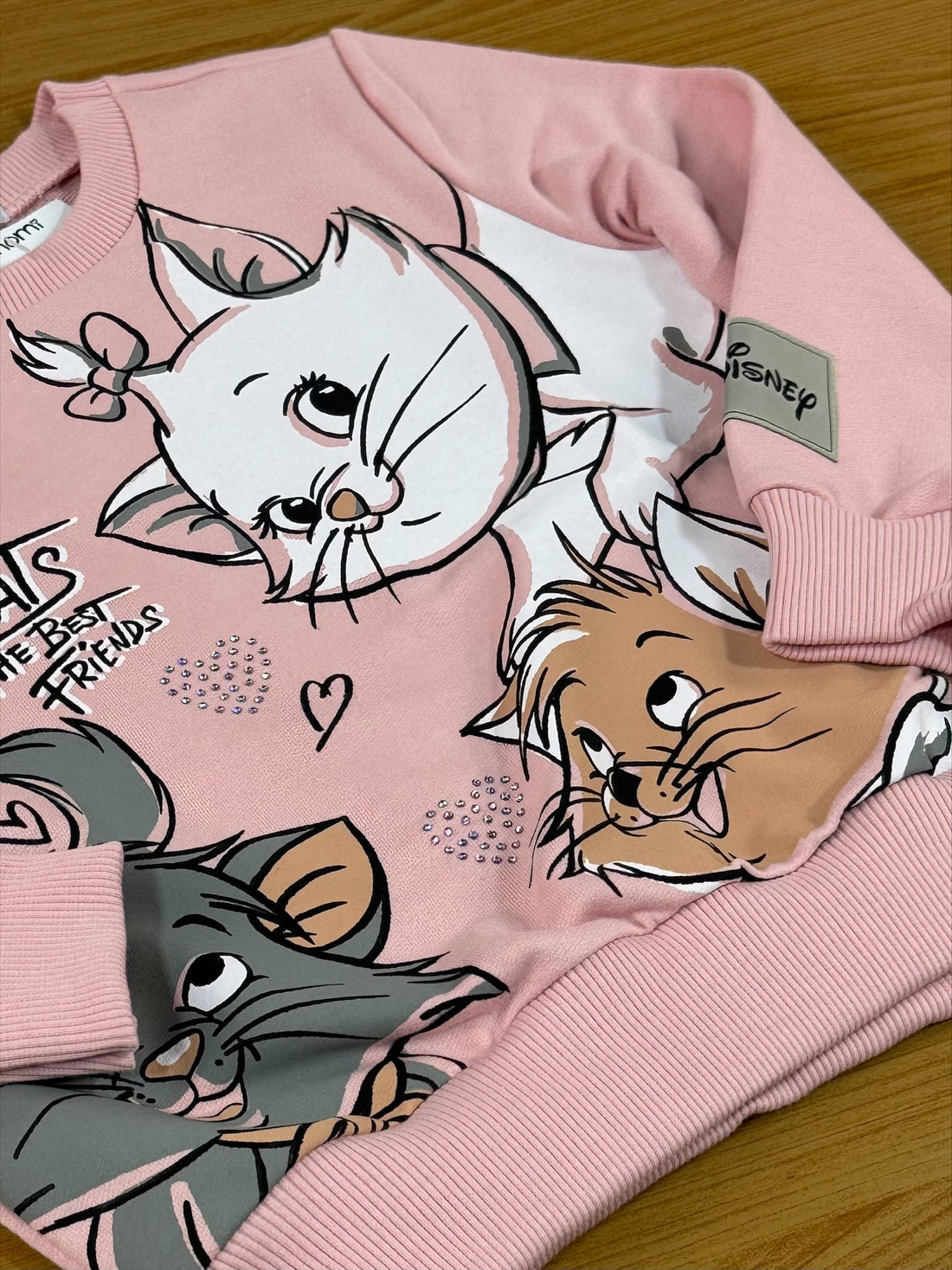 Moletom Infantil Momi Inverno Rosa Gatinha Marie Disney