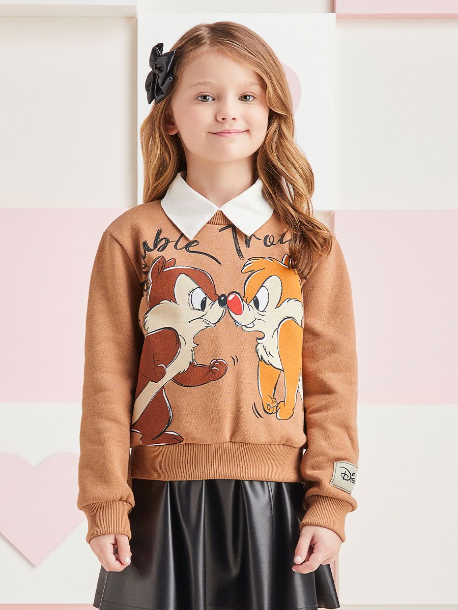 Moletom Infantil Momi Inverno Flanelado Tico e Teco Disney