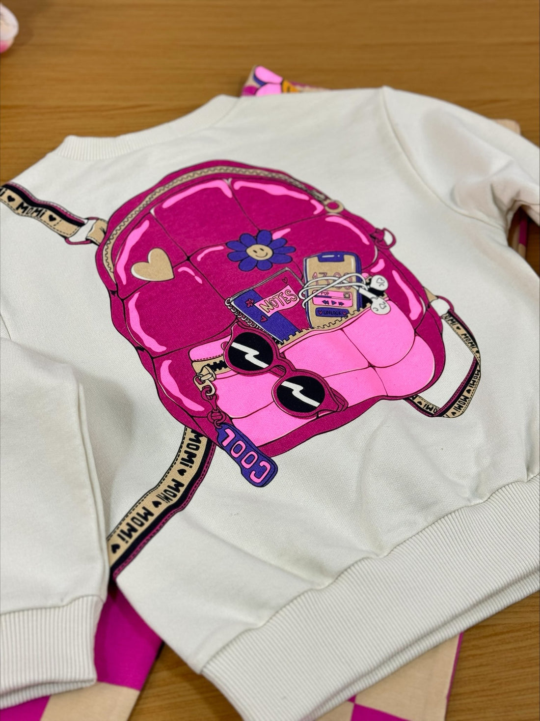 Conjunto Infantil Momi Inverno Legging e Moletom Mochilinha