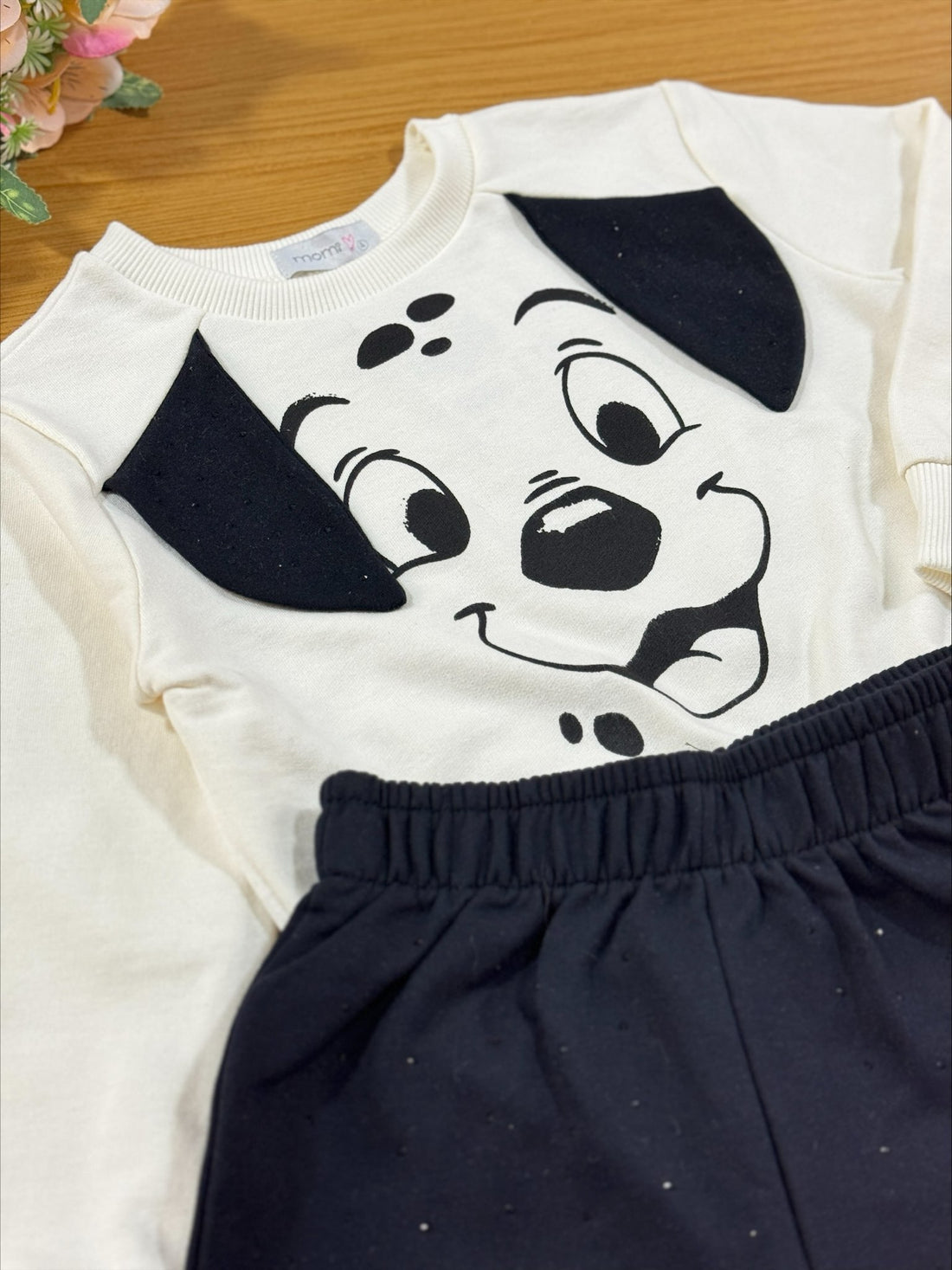 Conjunto Infantil Momi Inverno Shorts e Moletom 101 Dálmatas