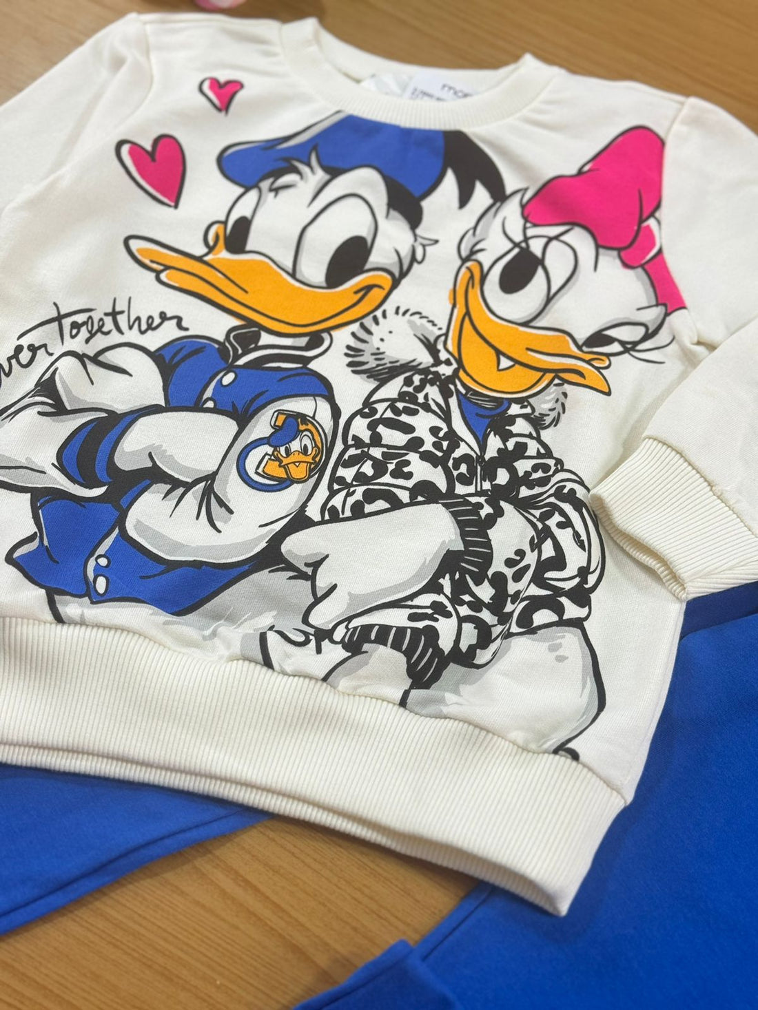 Conjunto Infantil Momi Inverno Legging Azul e Moletom Pato Donald e Margarida Disney