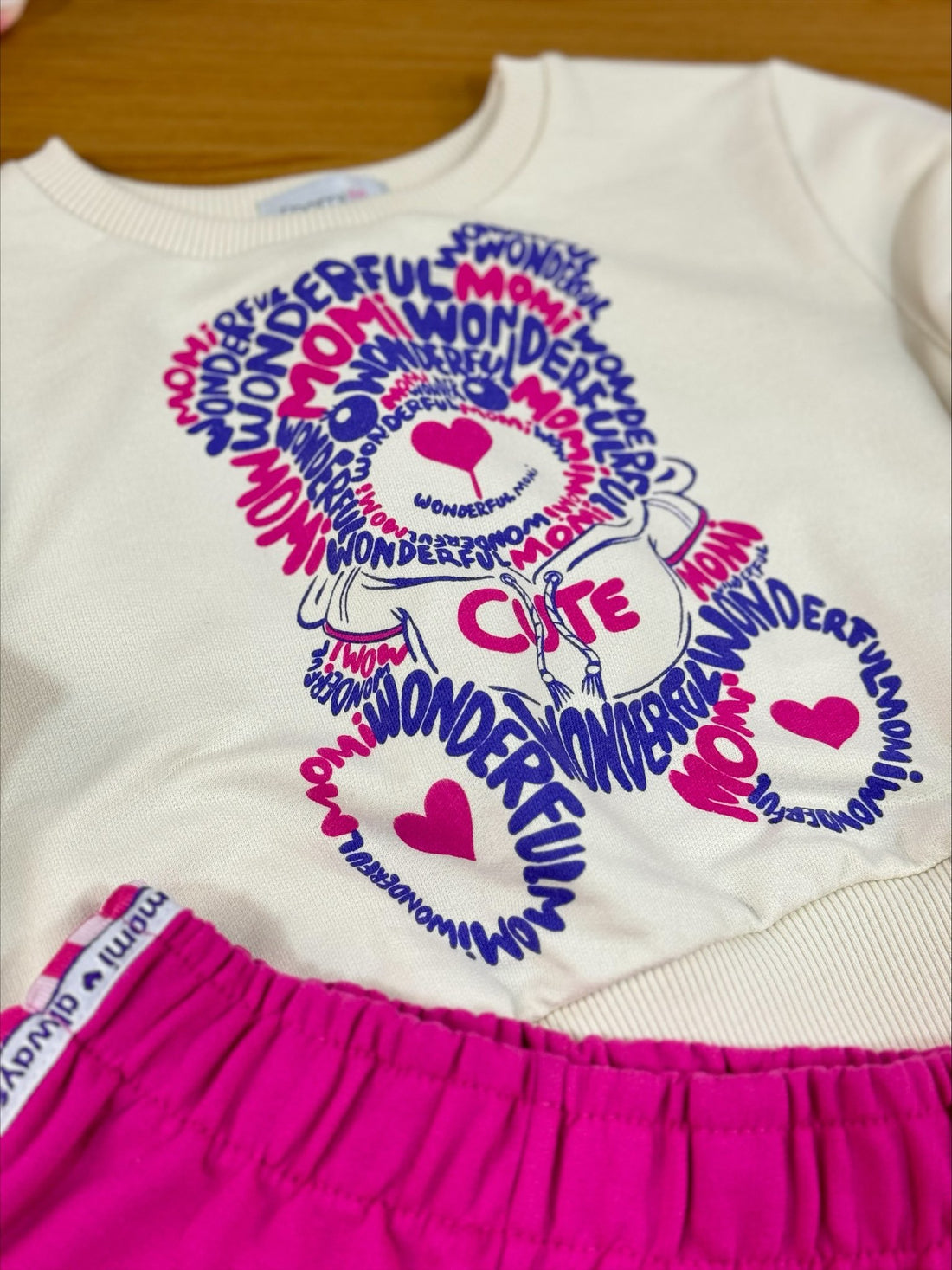 Conjunto Infantil Momi Inverno Shorts e Moletom Ursinho