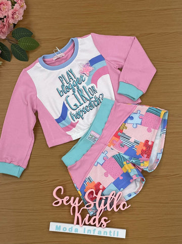 Conjunto Infantil Mon Sucré Inverno Quebra Cabeça