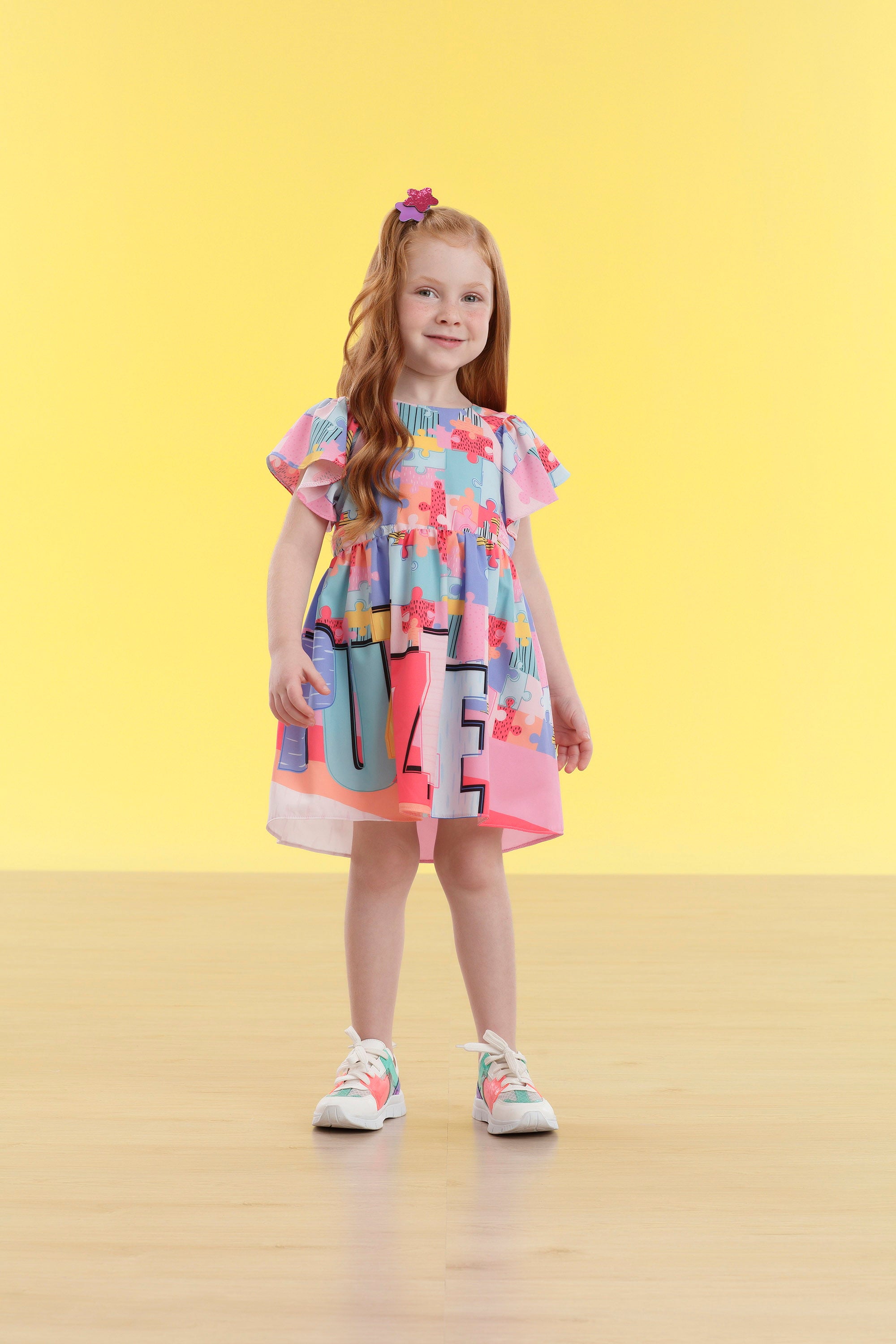 Vestido Infantil Mon Sucré Quebra Cabeça