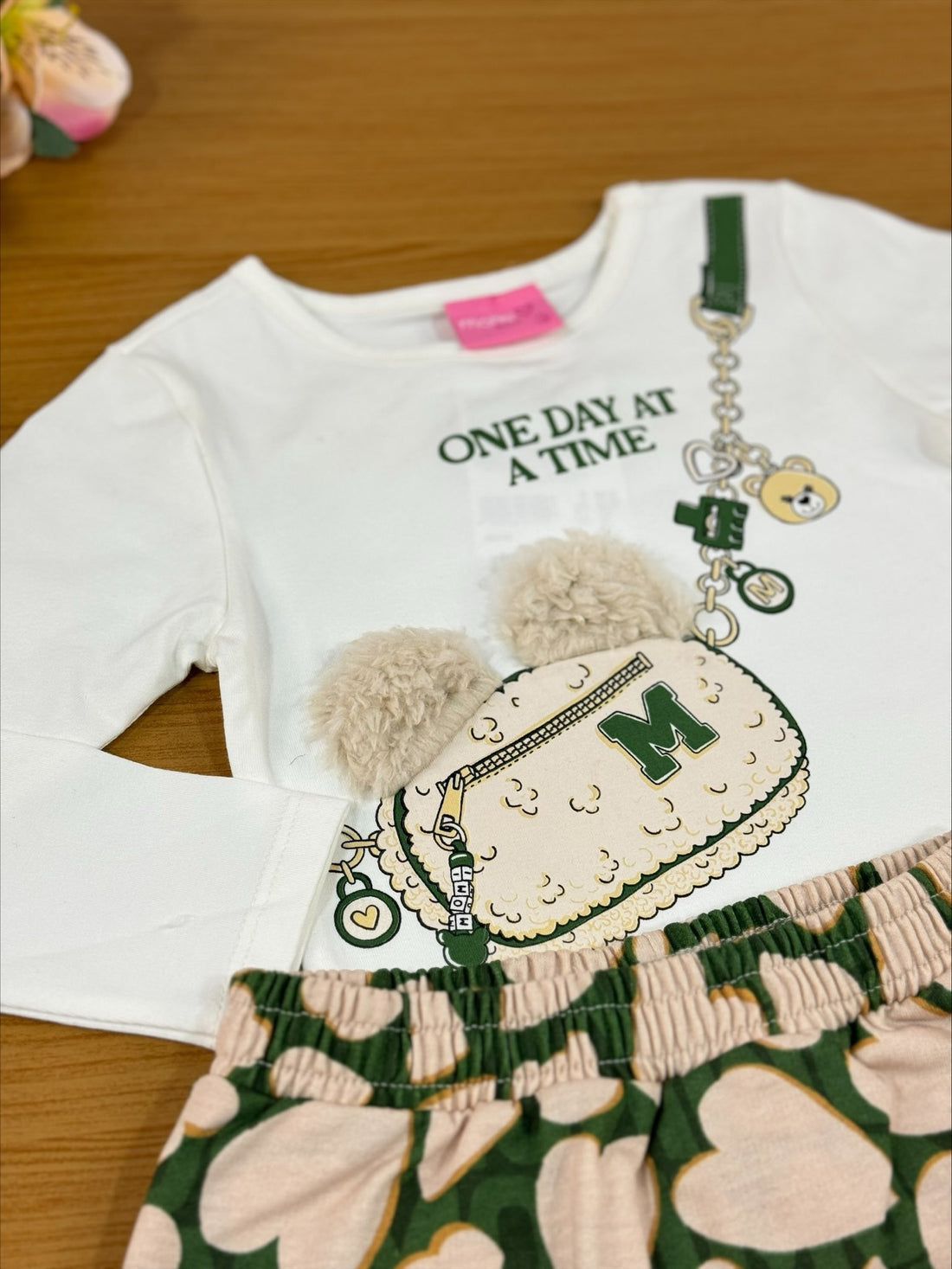 Conjunto Infantil Momi Inverno Shorts Saia e Blusa Bolsinha