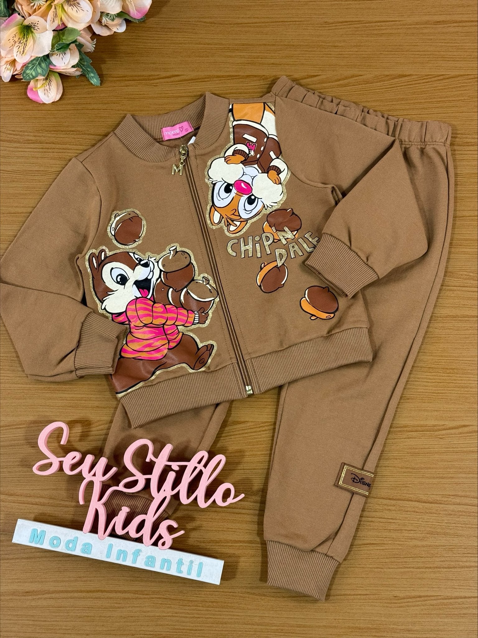 Conjunto Infantil Momi Inverno Calça e Moletom Tico e Teco Disney
