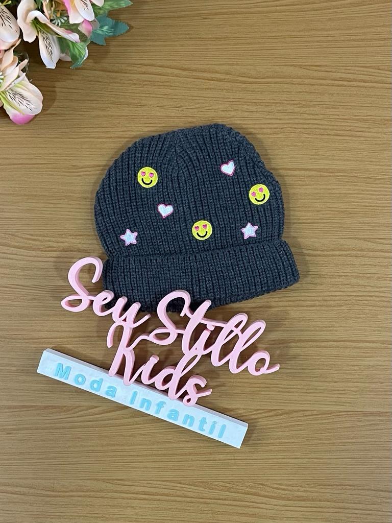 Gorro Infantil Kukie Inverno Tricot Emojis Happy
