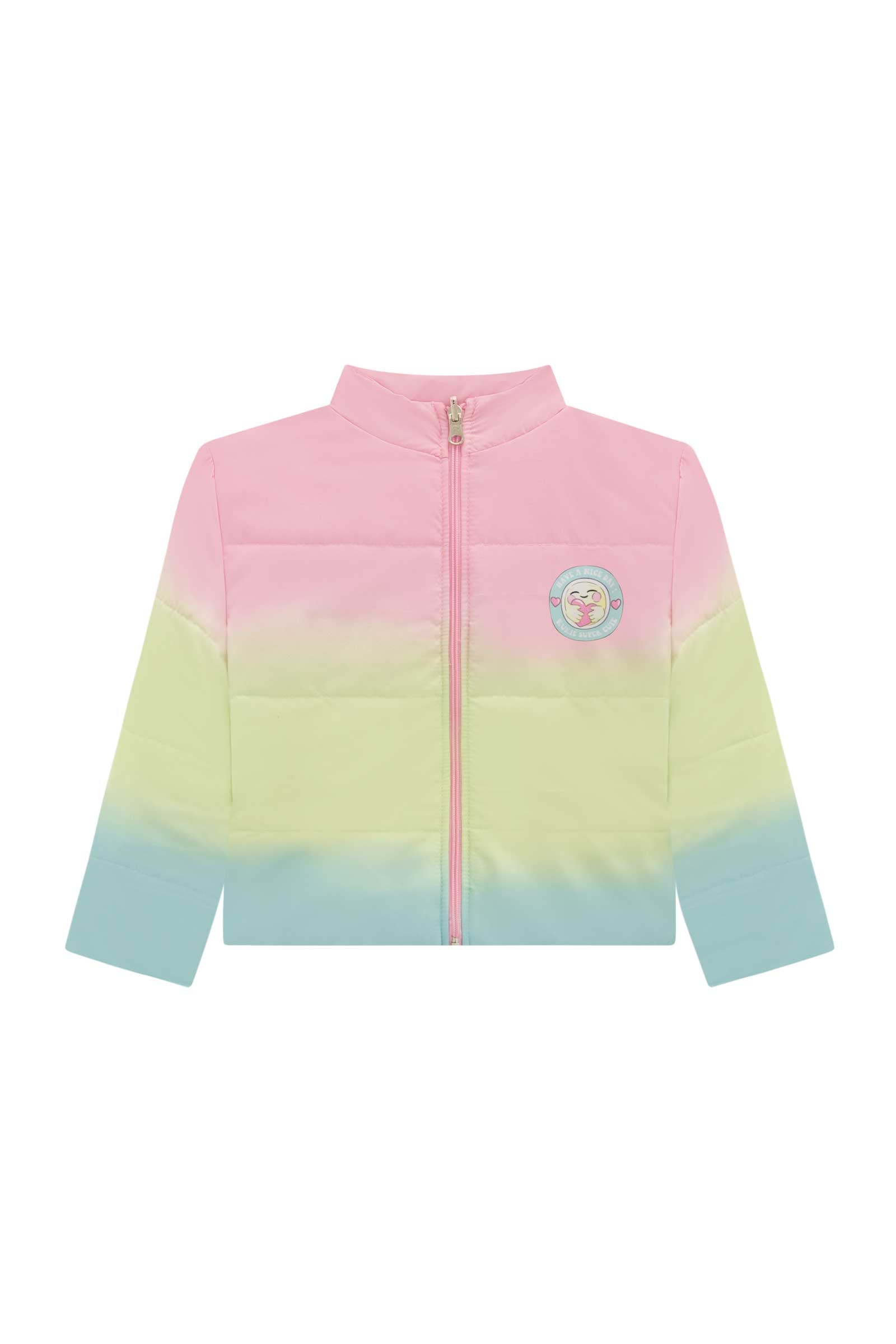 Jaqueta Infantil Kukie Inverno Puffer Tie Dye
