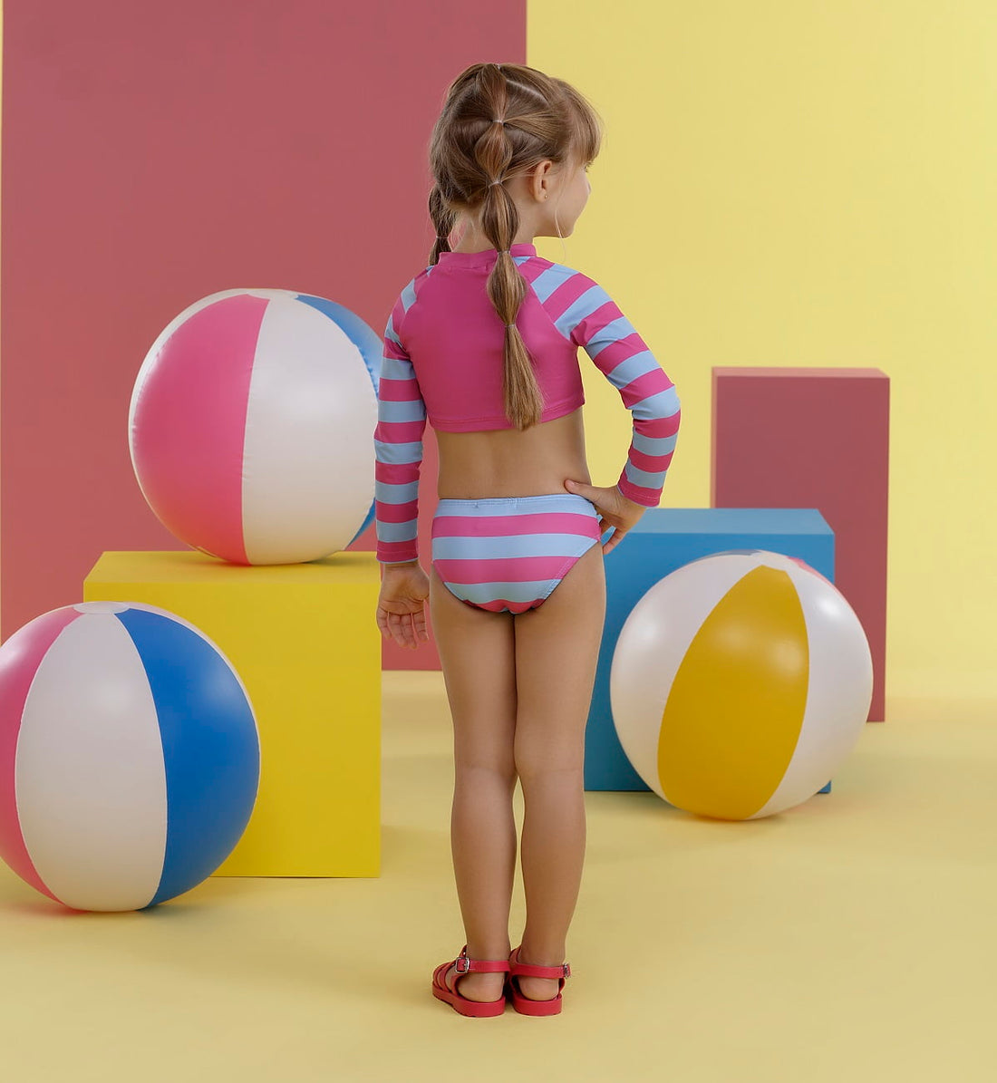 Biquini Mon Sucre Turma da Monica com Blusa Manga Longa Pop Mônica