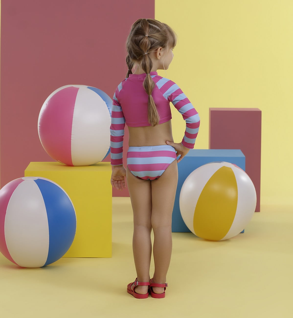 Biquini Mon Sucre Turma da Monica com Blusa Manga Longa Pop Mônica