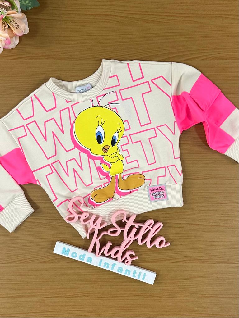 Casaco Infantil Momi Inverno Piu Piu Neon Looney Tunes