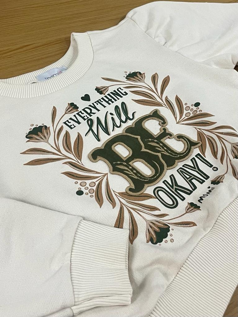 Conjunto Infantil Momi Inverno Com Saia Verde e Casaco Love