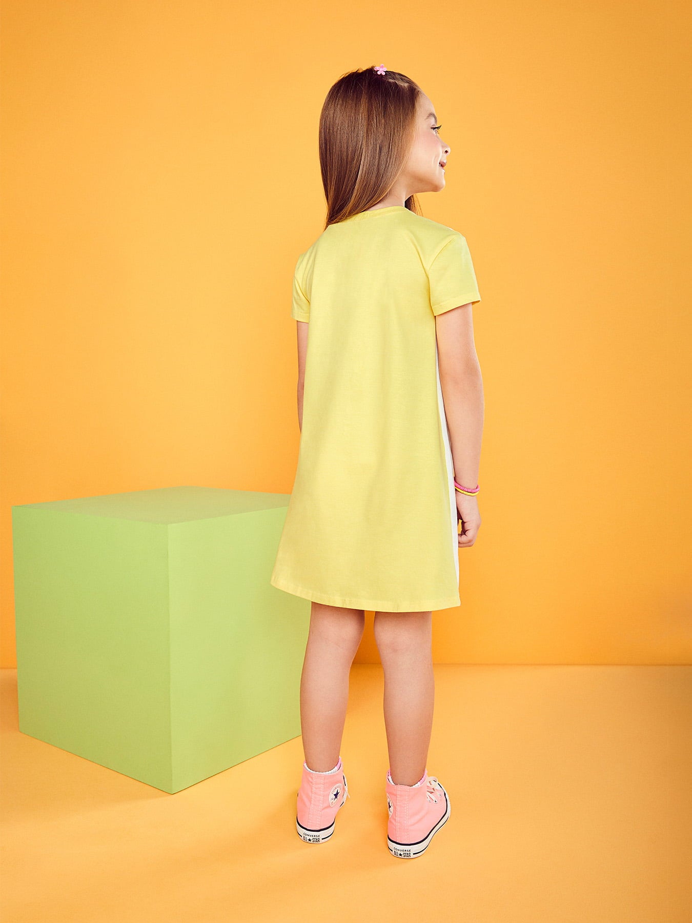 Vestido Infantil Momi Verão Amarelo Dreaming