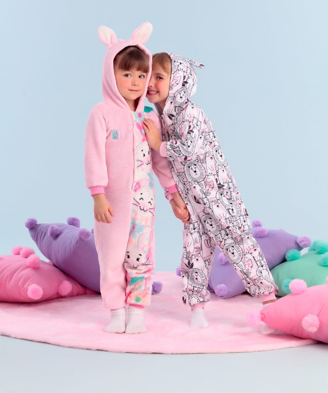 Pijama Macacão infantil Mon Sucré Inverno Zoo