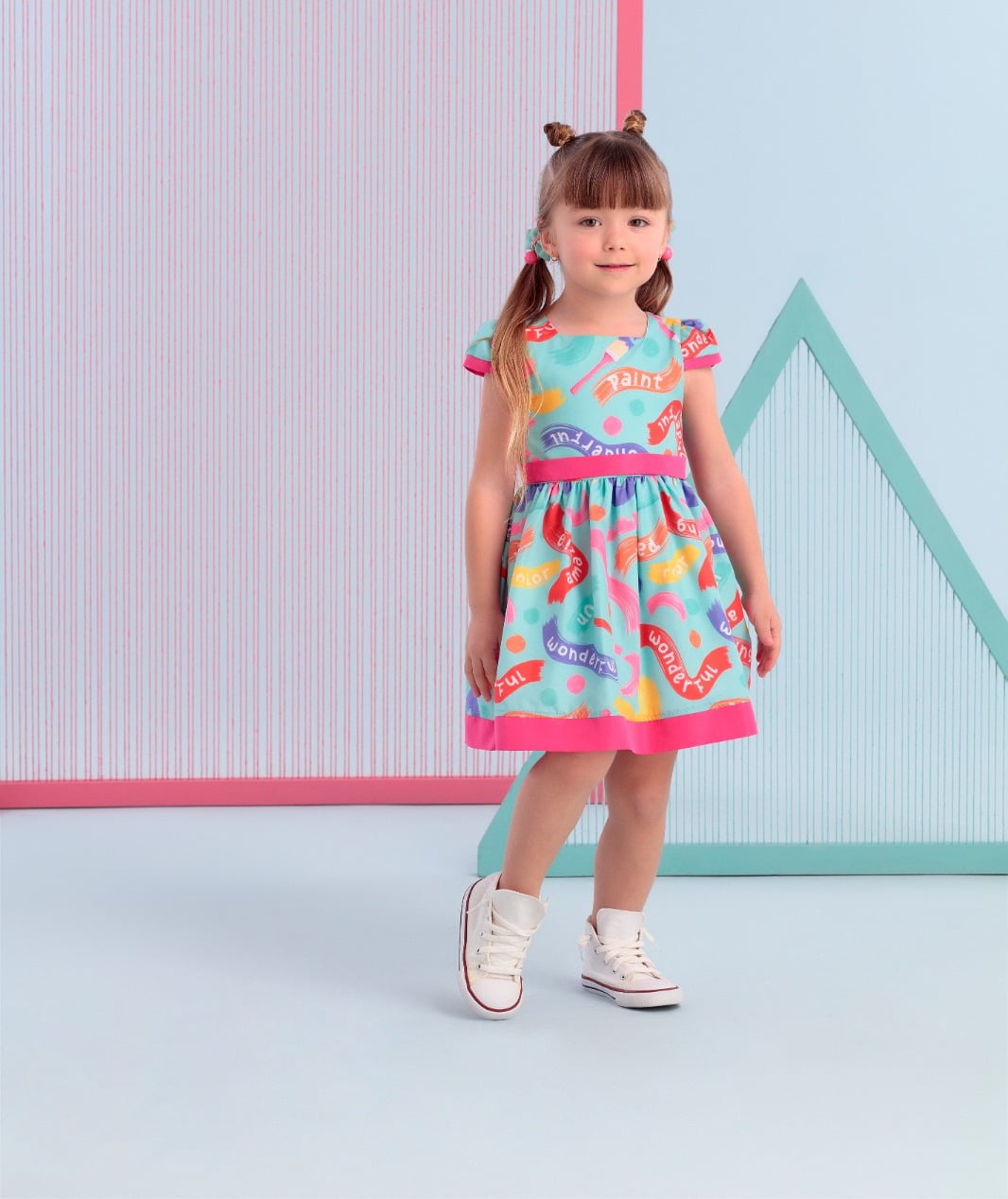 Vestido Infantil Mon Sucré Inverno Paint Colors