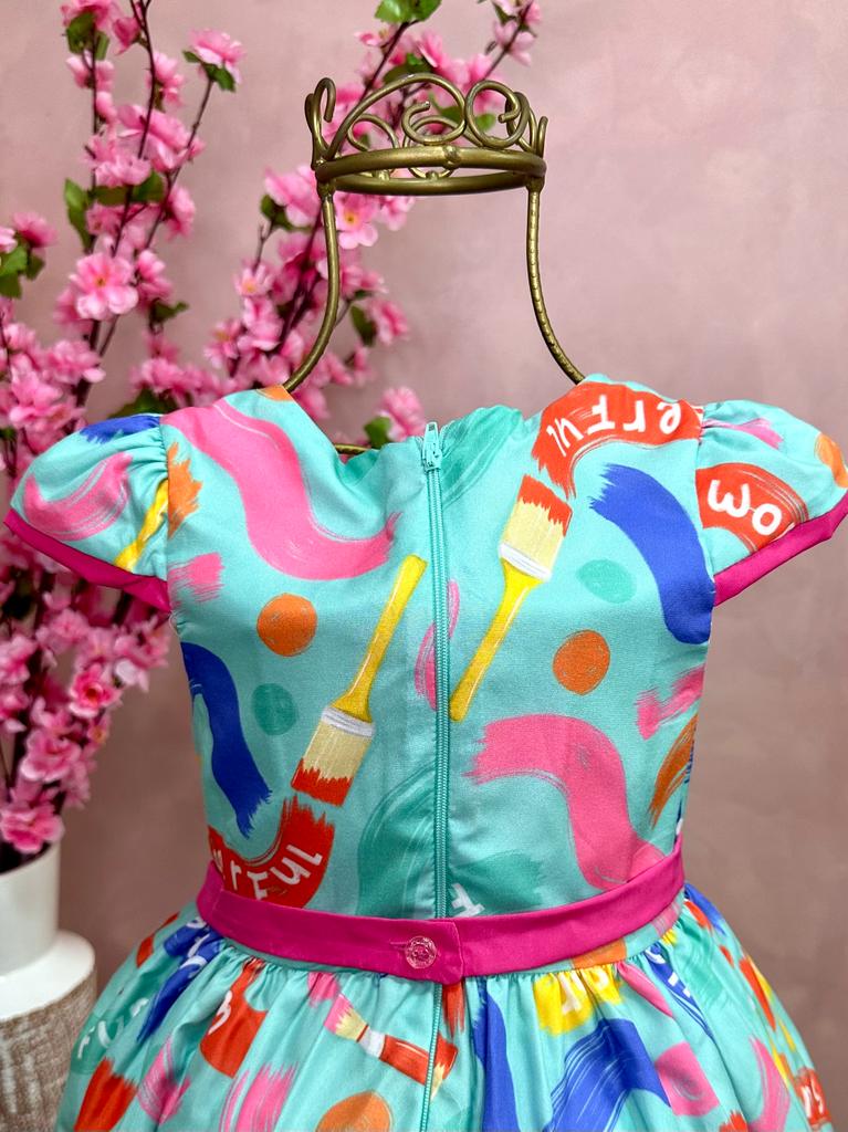 Vestido Infantil Mon Sucré Inverno Paint Colors