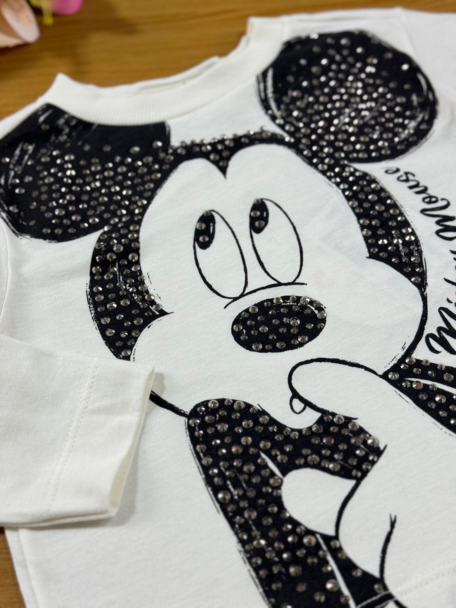 Blusa Infantil Animê Inverno Manga Longa Mickey Disney