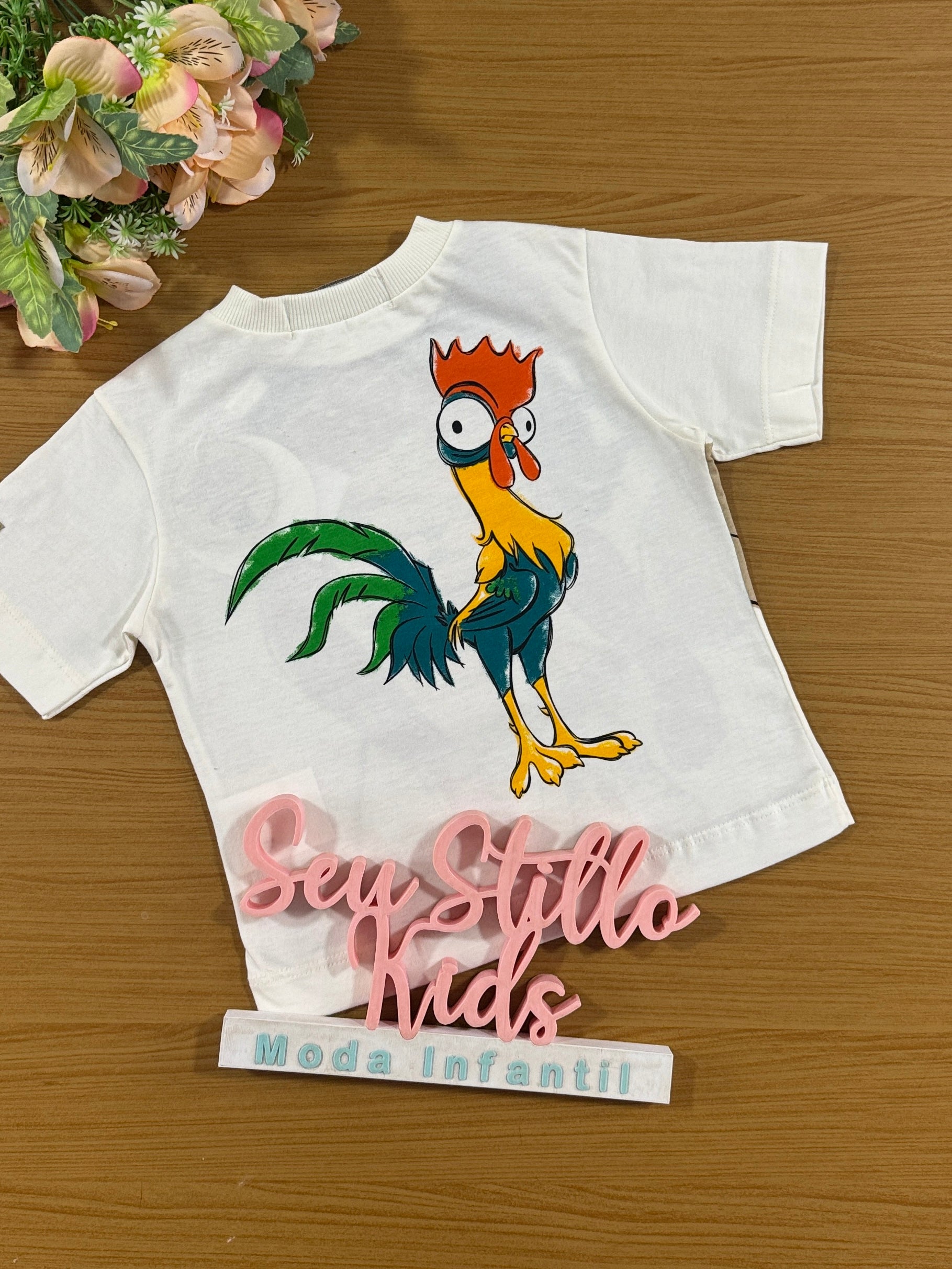 Blusa Infantil Animê Verão Princesa Moana Disney