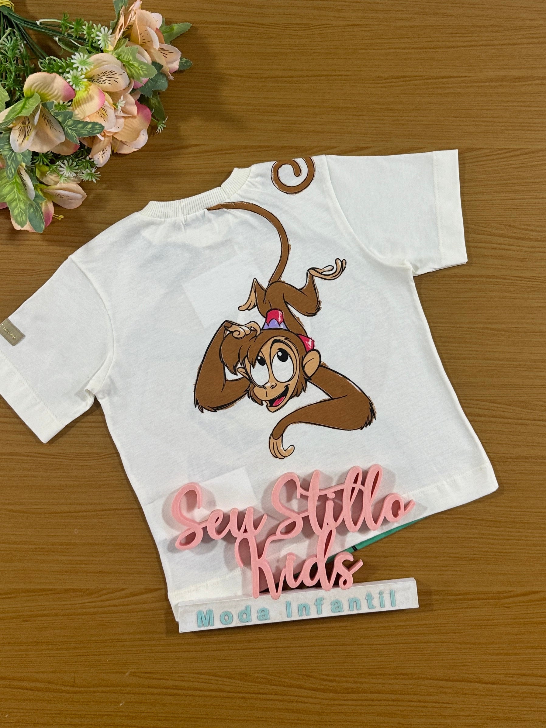 Blusa Infantil Animê Verão Princesa Jasmine Disney