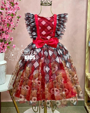 Vestido de Festa Infantil Petit Cherie Inverno Rainha Vermelha - Monnalisa