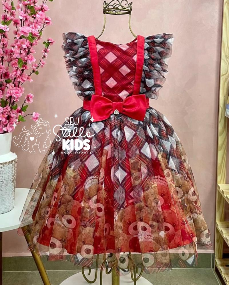 Vestido de Festa Infantil Petit Cherie Inverno Rainha Vermelha - Monnalisa