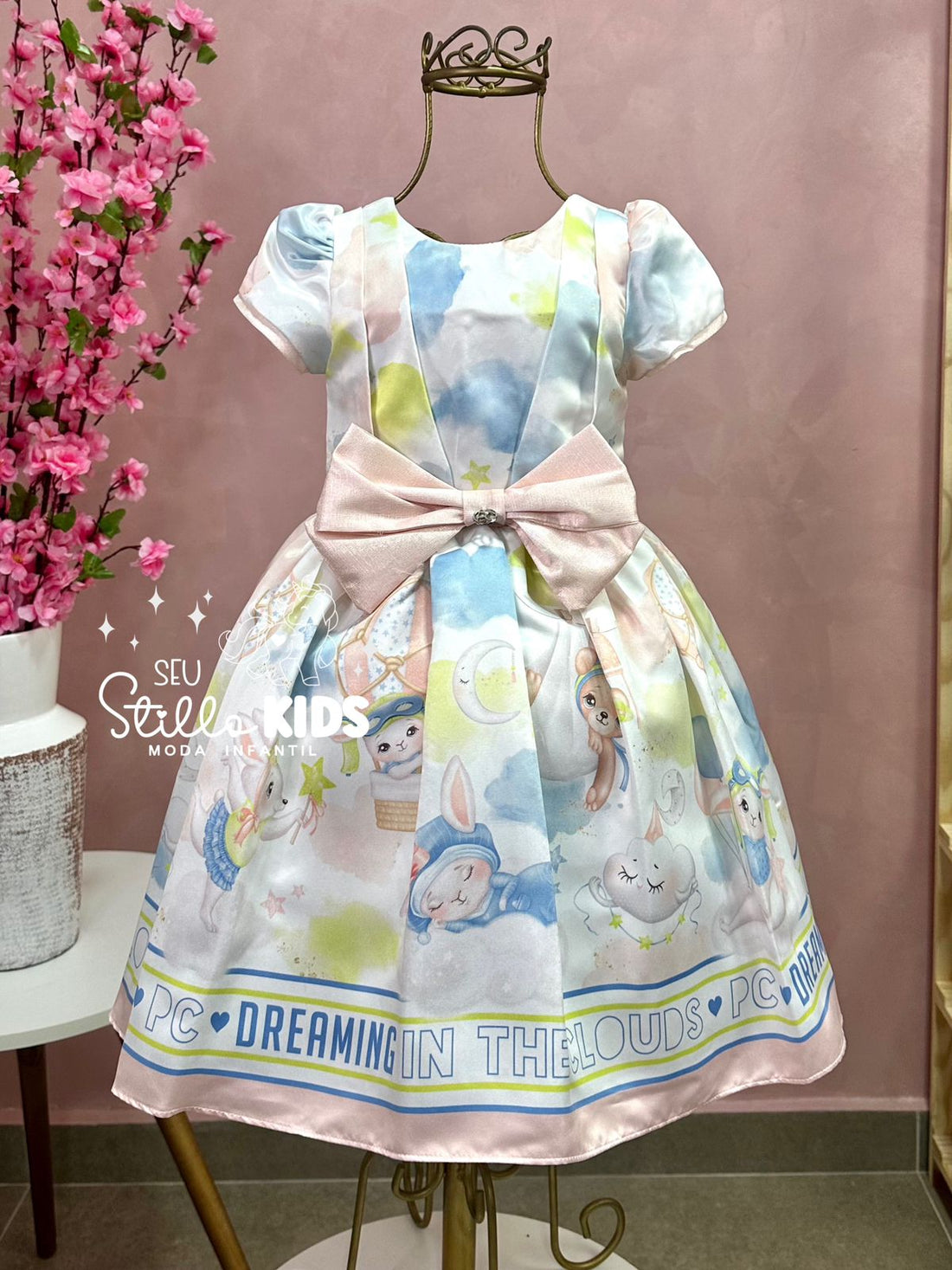 Vestido de Festa Infantil Petit Cherie Inverno Sonho Nas Nuvens