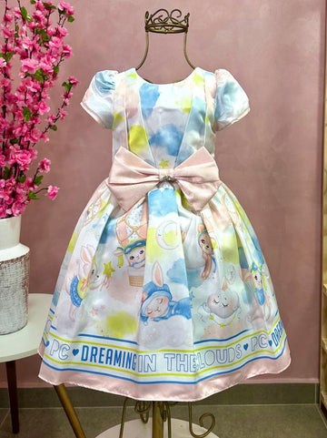 Vestido de Festa Infantil Petit Cherie Inverno Sonho Nas Nuvens