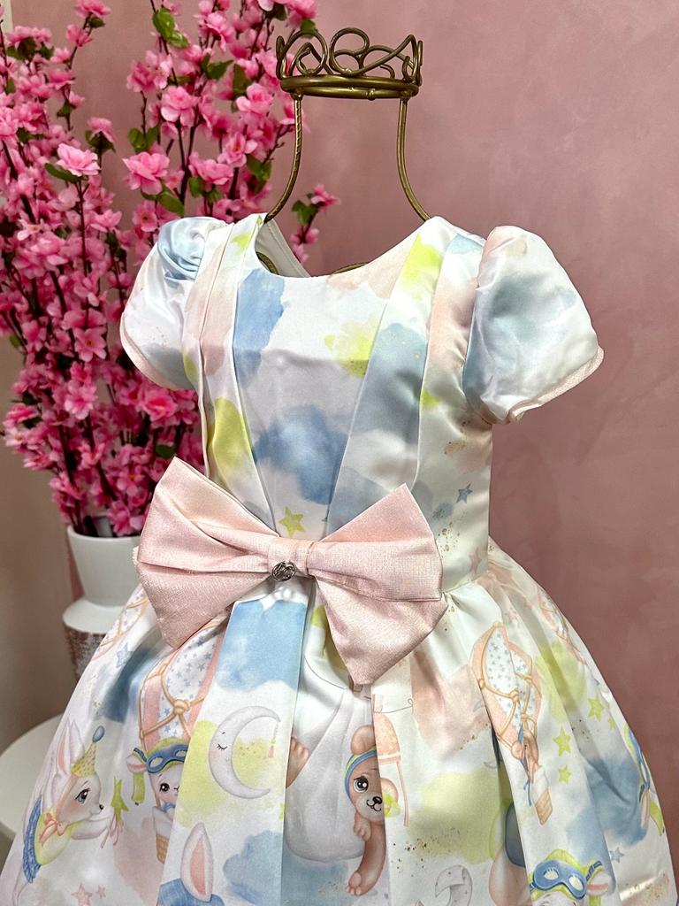 Vestido de Festa Infantil Petit Cherie Inverno Sonho Nas Nuvens