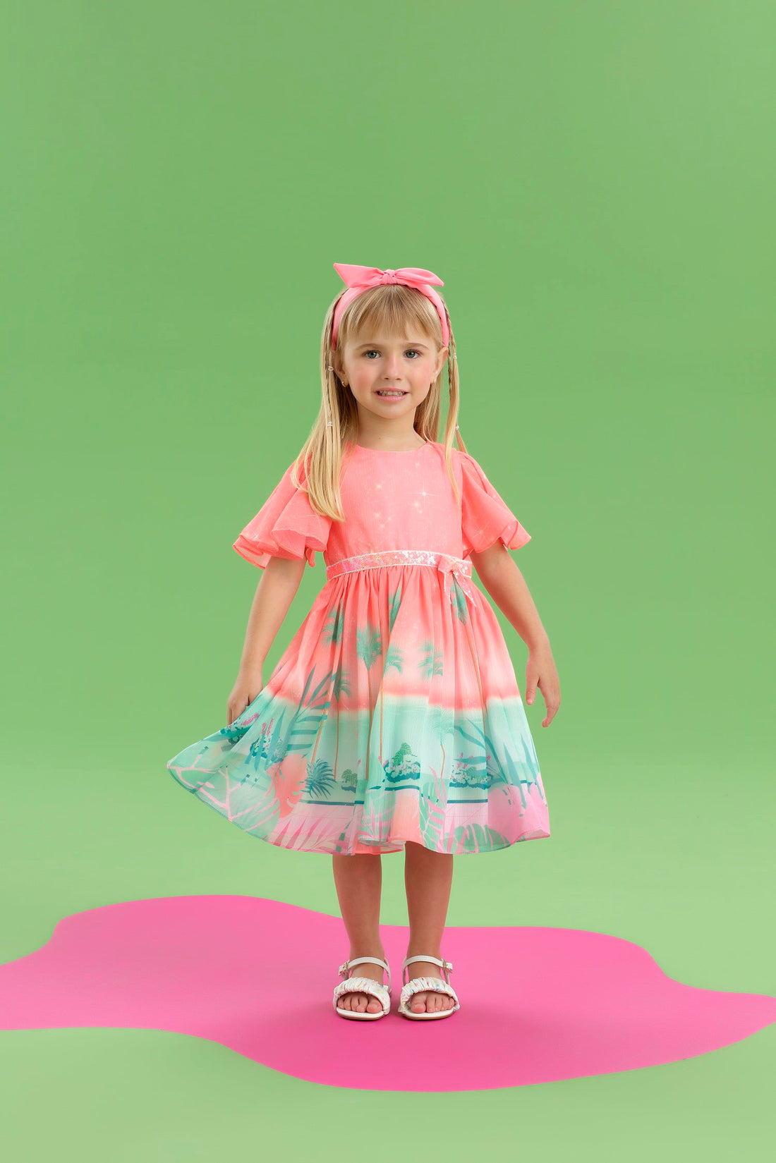 Vestido de Festa Infantil Petit Cherie Summer Colors