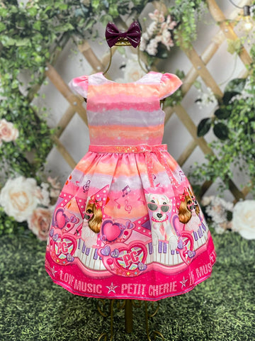 Vestido de Festa Infantil Petit Cherie Verão Dog Music