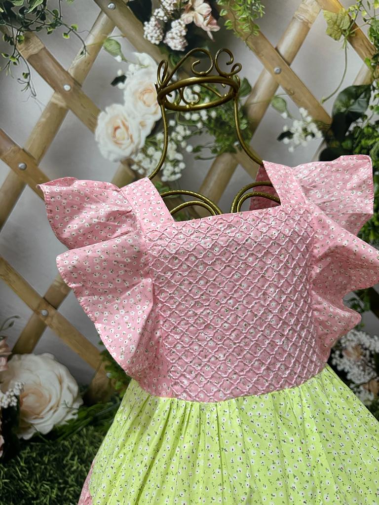 Vestido de Festa Infantil Petit Cherie Verão Lemon Flowers - Linha Natural